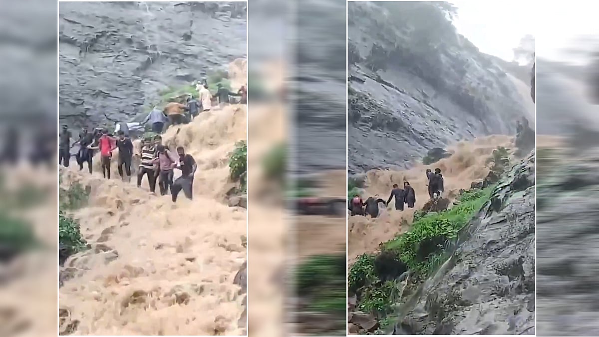 Video: Anjaneri Waterfall ವೀಕ್ಷಣೆಗೆ ತೆರಳಿ ಅಪಾಯಕ್ಕೆ ಸಿಲುಕಿದ ಪ್ರವಾಸಿಗರು; ಮಾನವ ಸರಪಳಿ ನಿರ್ಮಿಸಿ ರಕ್ಷಣೆ